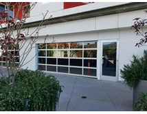 Contemporary Aluminum & Clear Tempered Glass Door