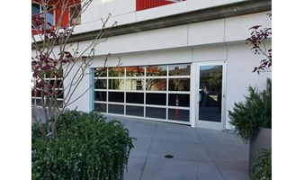 Contemporary Aluminum & Clear Tempered Glass Door