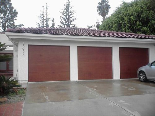 Small Modern Style Custom Wood Garage Door