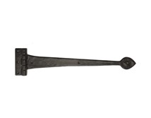 16" Elegance Traditional Spear End Hinge with Butt Plate (Non-Rotating) ;Iron