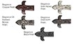 12"/16"/20" Fluer de Lis End Hinges; Solid Aluminum
