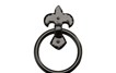 4 1/2" Aluminum Fluer de LIS Ring Pull