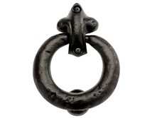 6" Fluer de Lis knocker kit; Iron