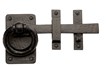 8"/10" Carriage House Traditional Door Latch; Cast Aluminum; Black