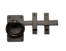 8"/10" Carriage House Traditional Door Latch; Cast Aluminum; Black