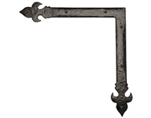 13" Fluer de lis Corner Bracket; Solid Aluminum