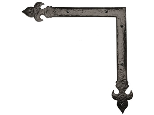 13" Fluer de lis Corner Bracket; Solid Aluminum