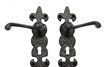 8" Carriage House LIS Handle Set; Non Operating; Iron w/ Key Hole