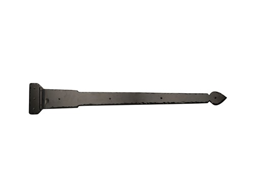 33" Rustic Spear End Hinge Assy. W/ Lip& Butt Hinge Plate; Solid Aluminum
