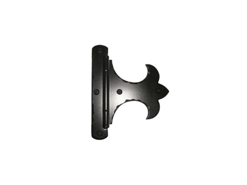 12x8 In. Fleur de Lis 2pc offset Hinge; Solid Aluminum;Black
