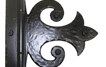 12x10 In. Barcelona 2pc offset Hinge Assembly; Solid Aluminum; Black