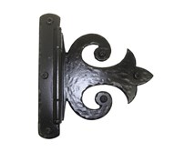 12x10 In. Barcelona 2pc offset Hinge Assembly; Solid Aluminum; Black