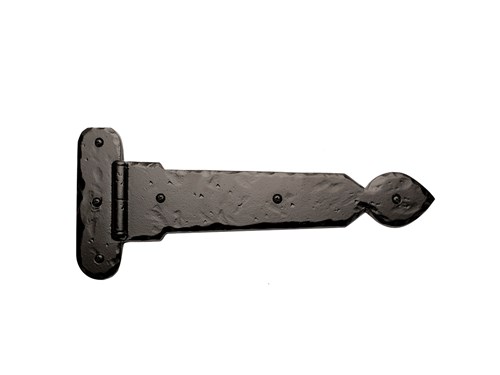 16" Rustic Spear End Faux Hinge; Solid Aluminum