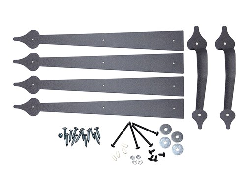 16" Spear end Hardware kit Americana Stamped Steel hinges; with pull handles