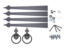 Hardware Kit Americana 16" Hinges Stamped Steel w/ Ring Pull