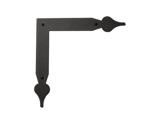 Stamped Steel Americana spear end 10" L Corner Bracket