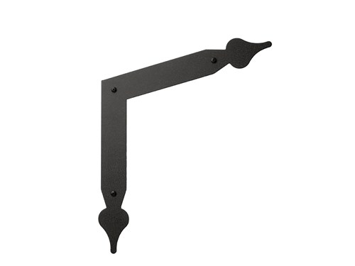 Stamped Steel 10" Spear end Angled Corner Bracket
