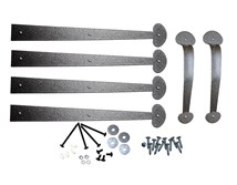 Americana Hardware Kit Stamped Steel 16"and 24" Colonial Bean End Hinges w/Lift Handles