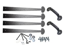 Americana Stamped Steel 16" Hinges w/ Lift Handles Colonial bean